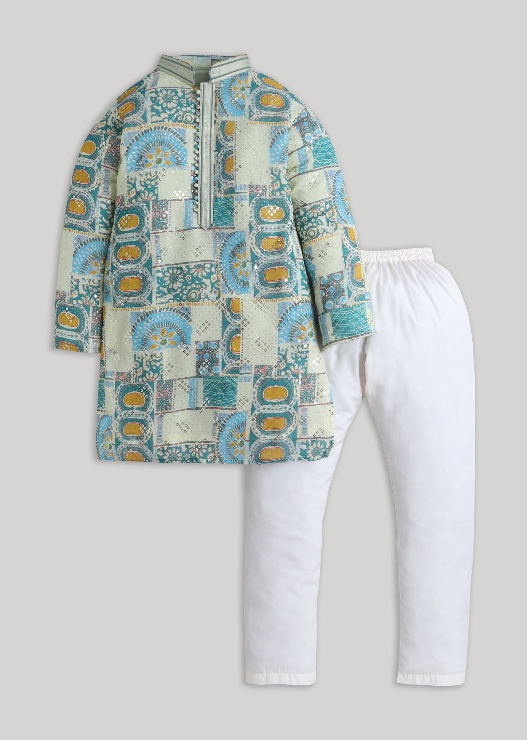 A Pastel Abstract Sequin Kurtaa Sets