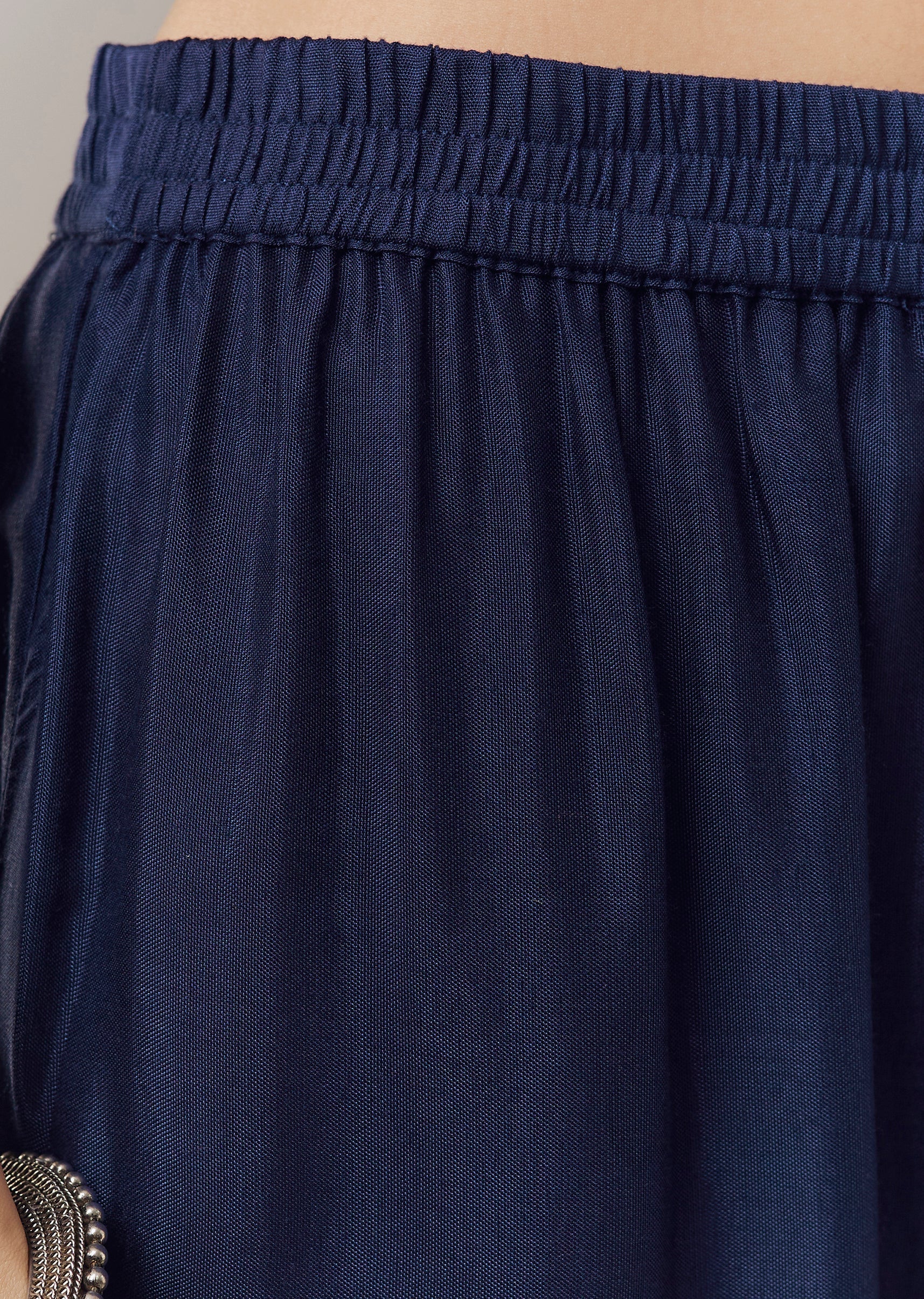 Blue Kaftan Kurti In Bandhani Print With Gotta Work