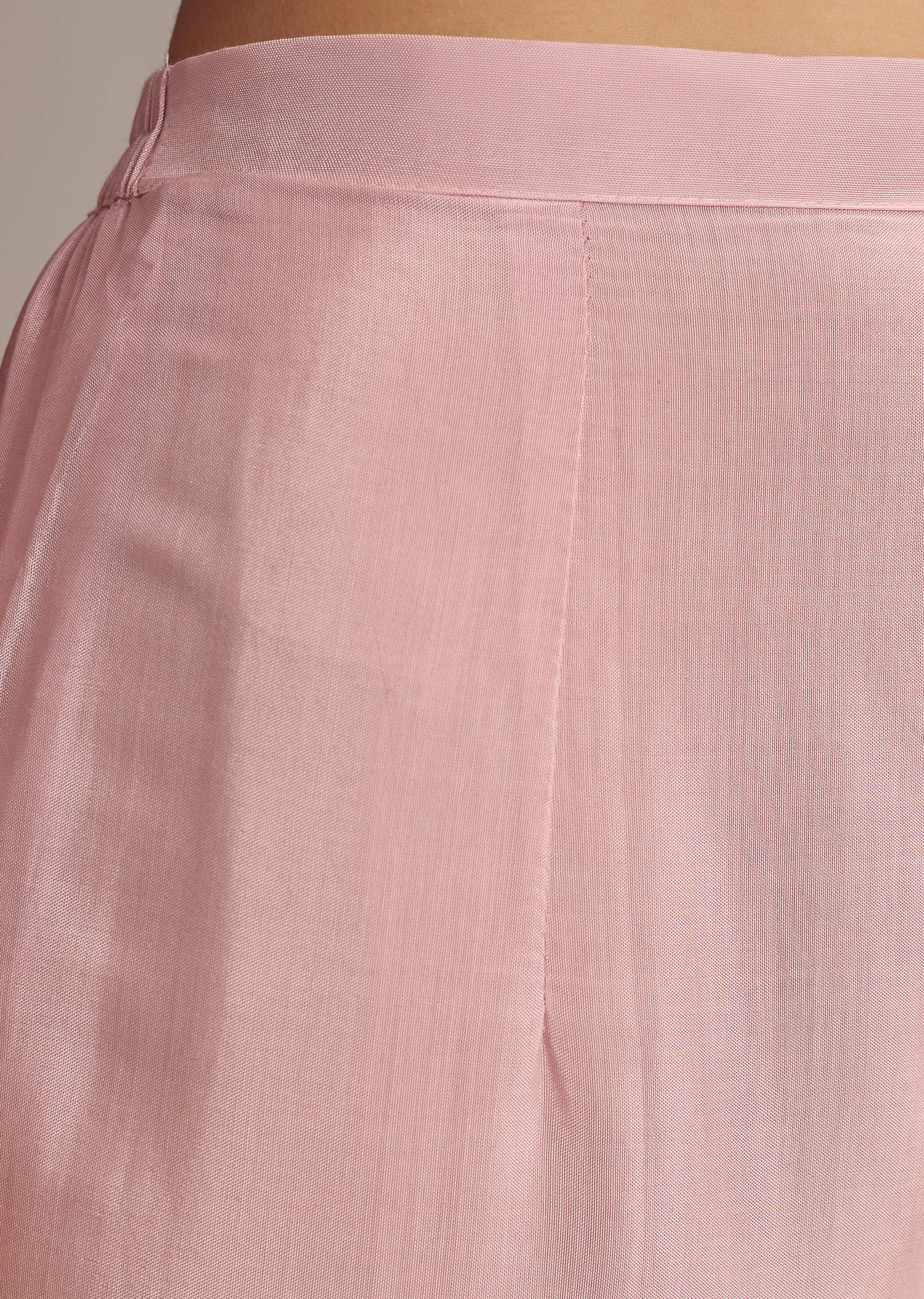 Pink Chinon Anarkali Suit With Cutdana And Sequins Work