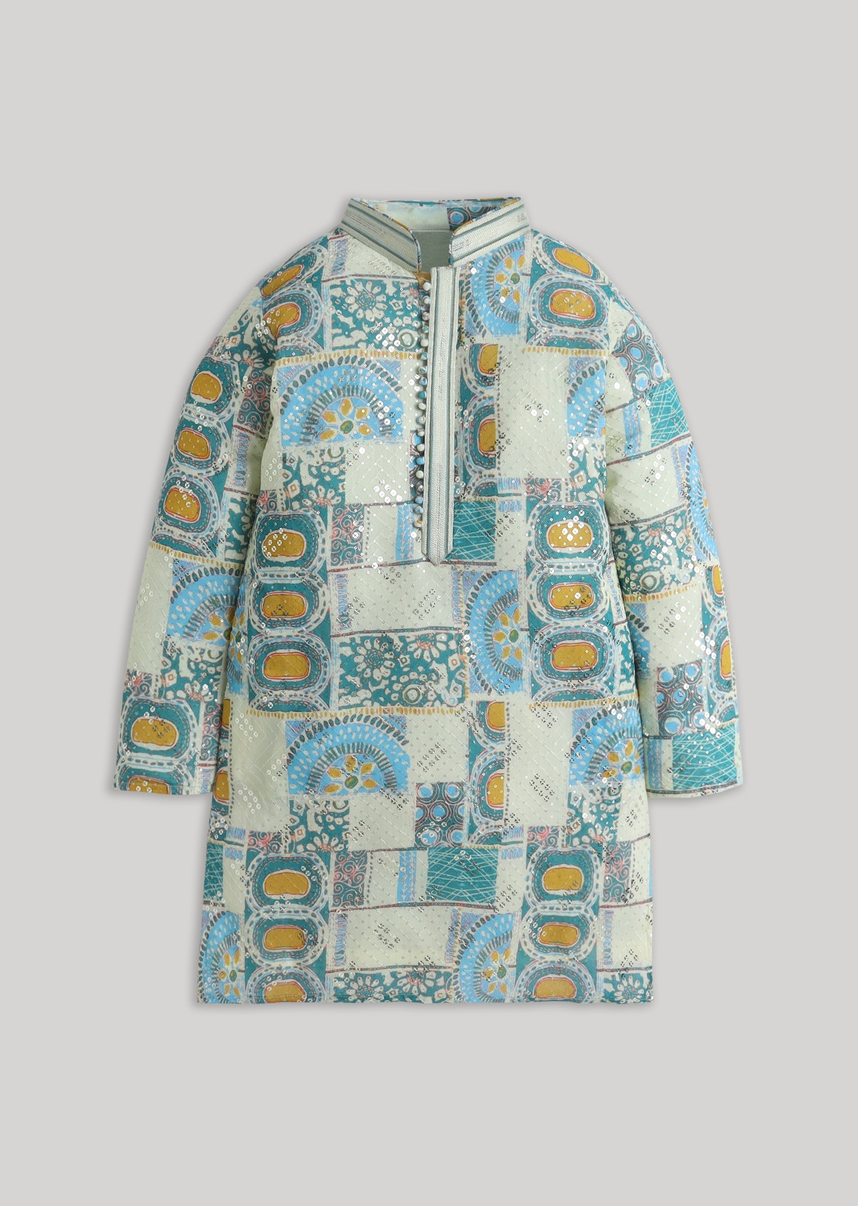 A Pastel  Abstract  Sequin Kurtaa Sets