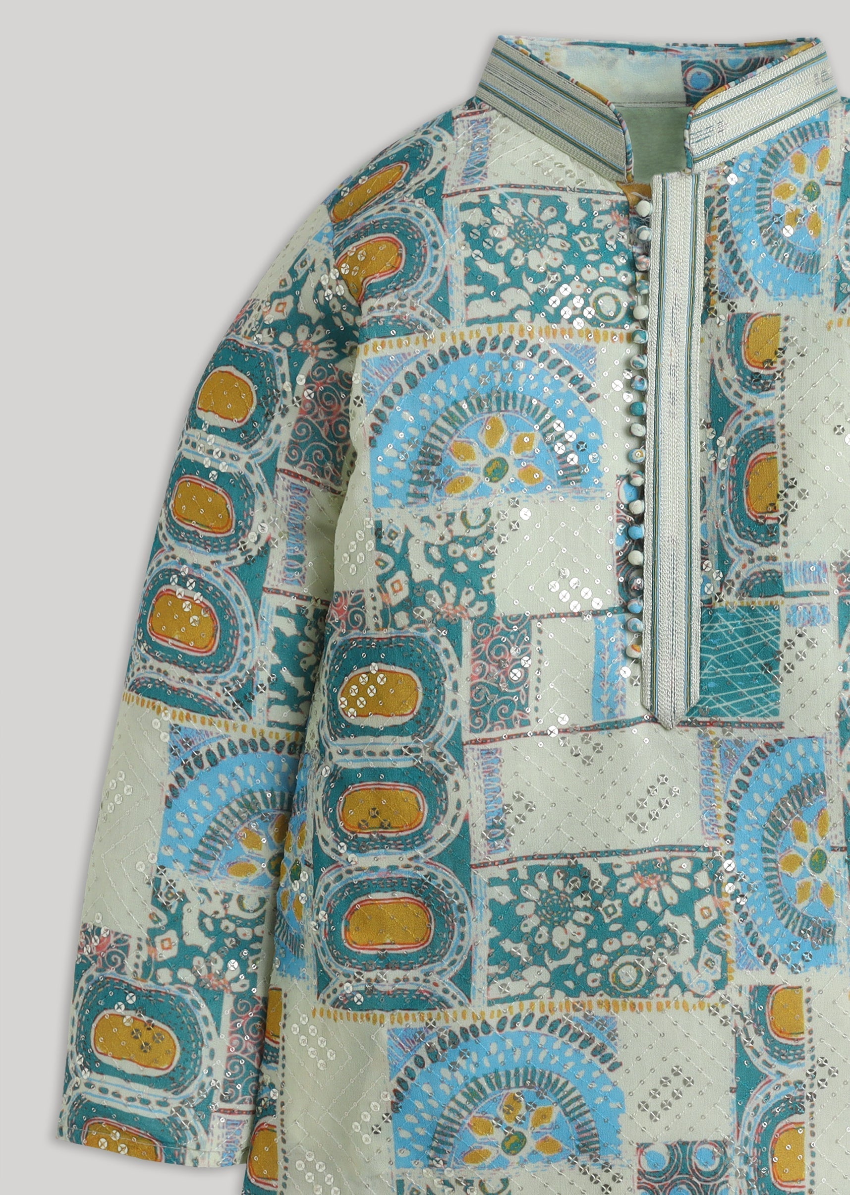 A Pastel  Abstract  Sequin Kurtaa Sets