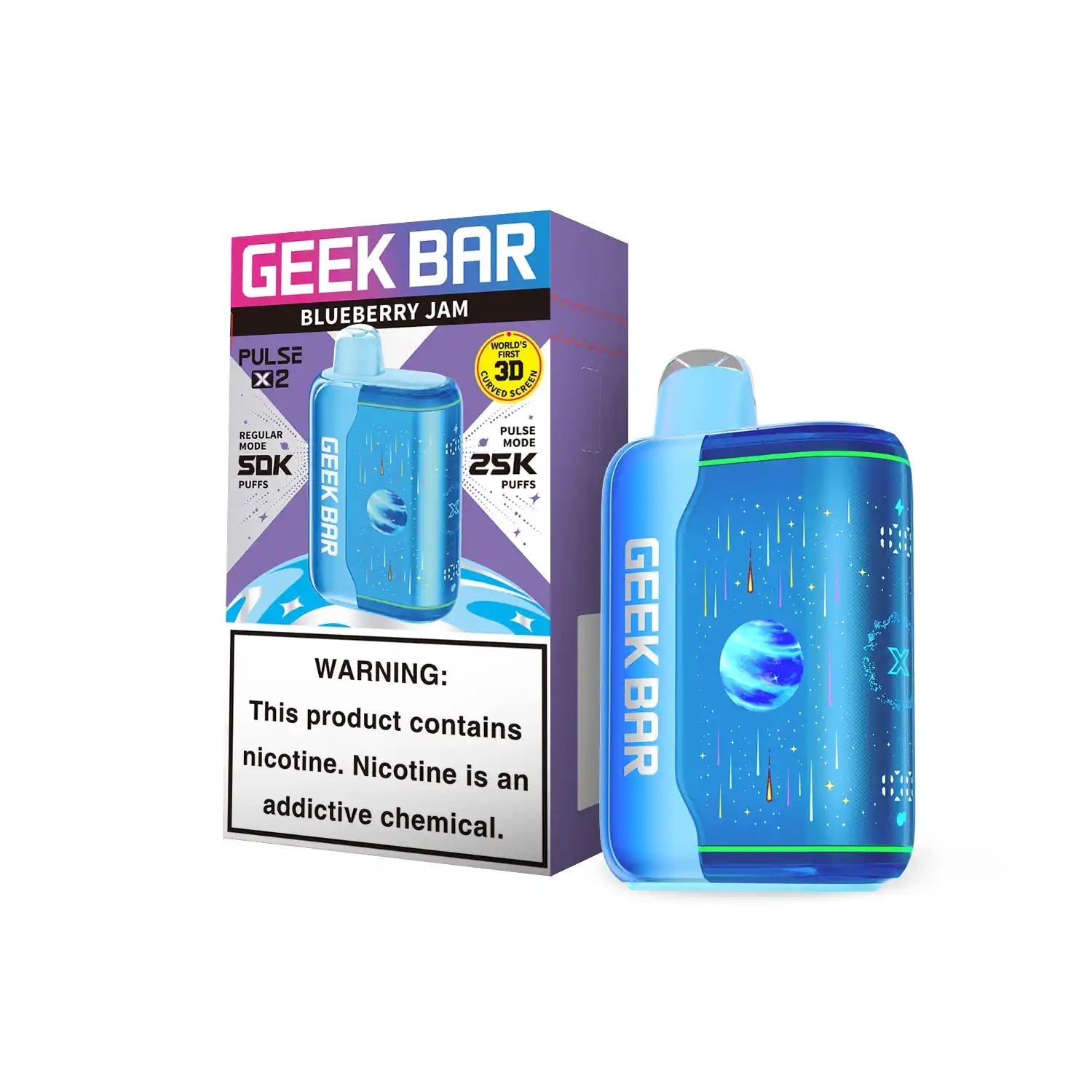 Geek Bar X 2 50K blueberry jam