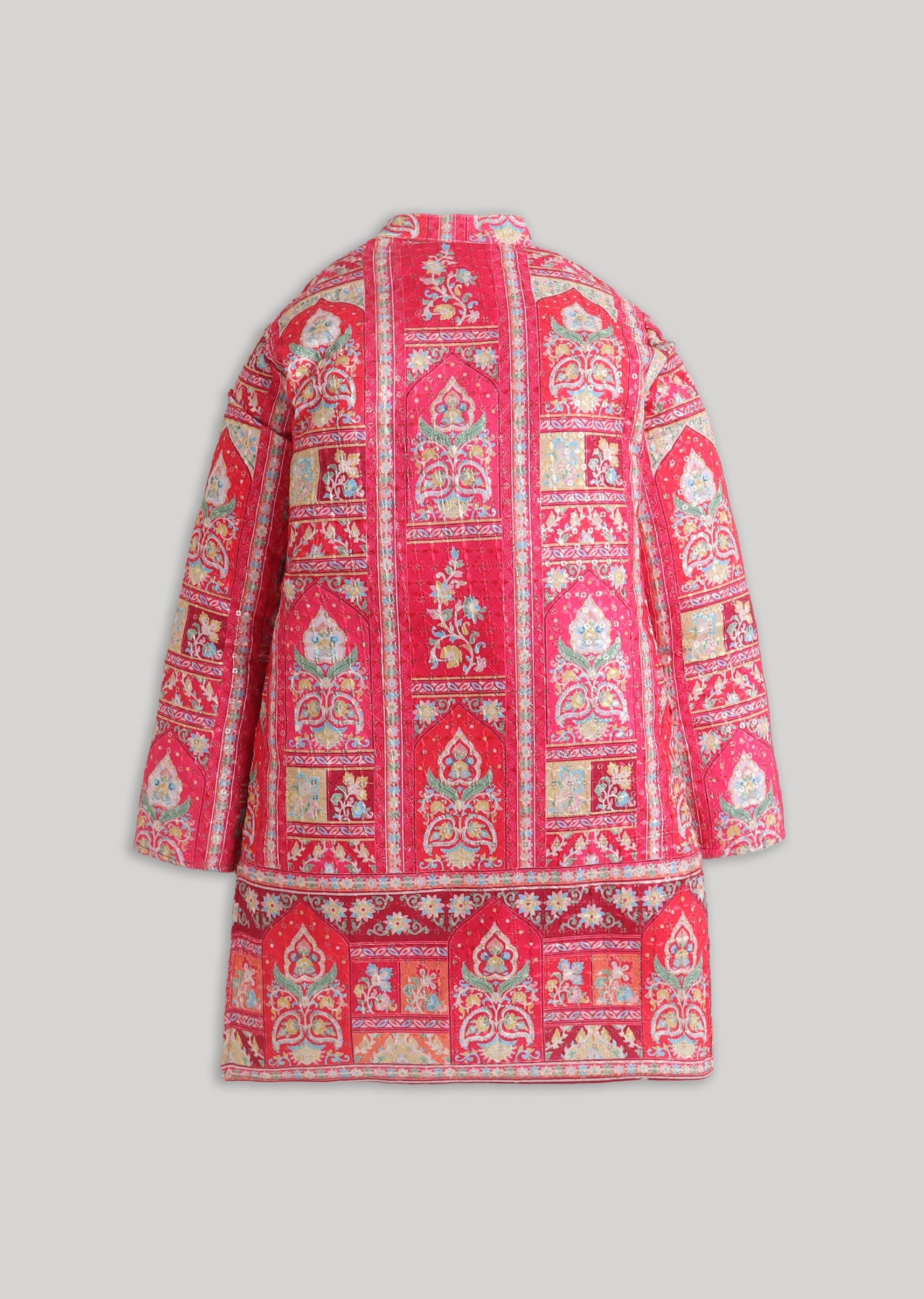 Pink Color Pop Kurta Set With Sequins And Embroidery