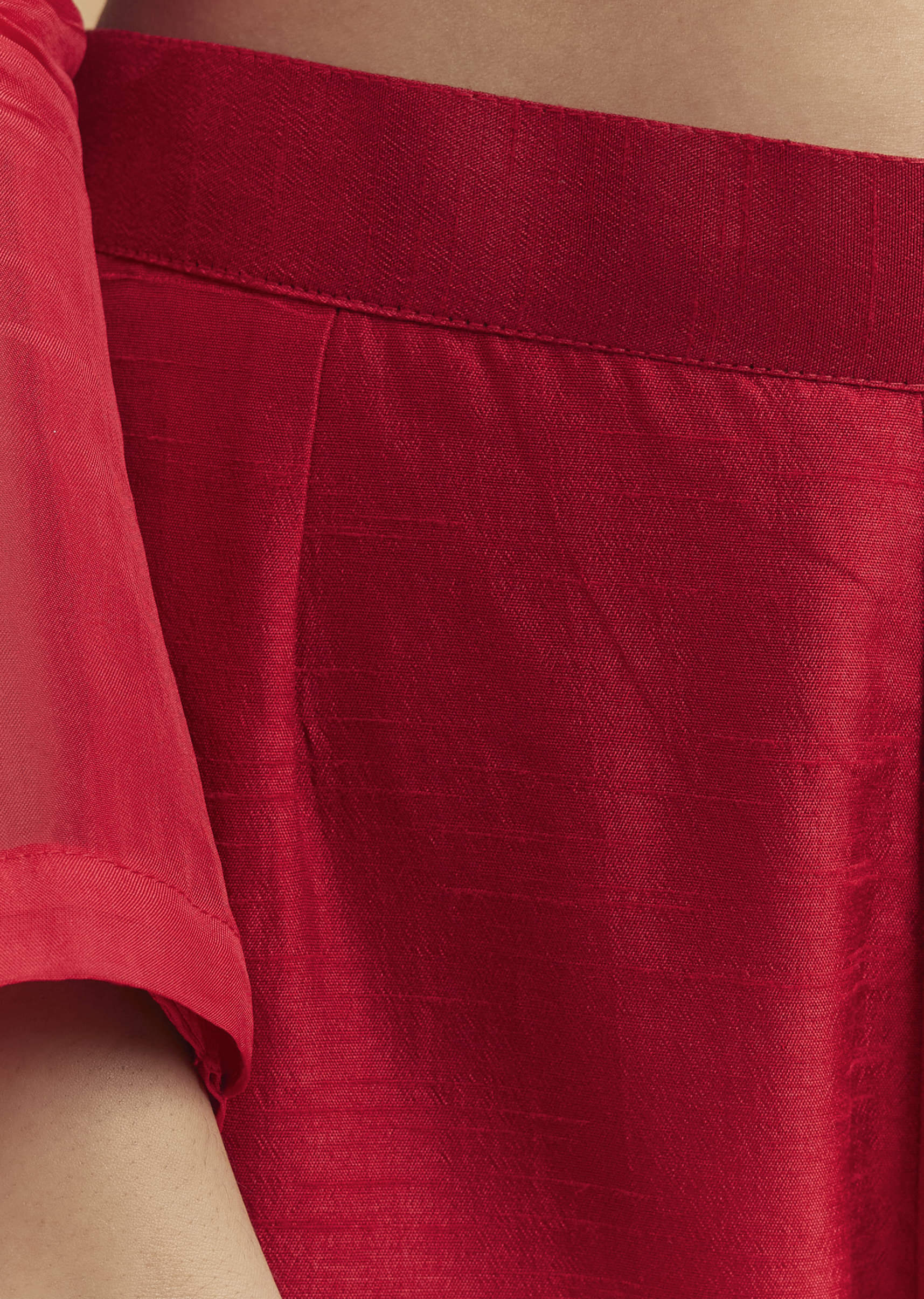 Red Organza Anarkali Suit With Intricate Resham Work